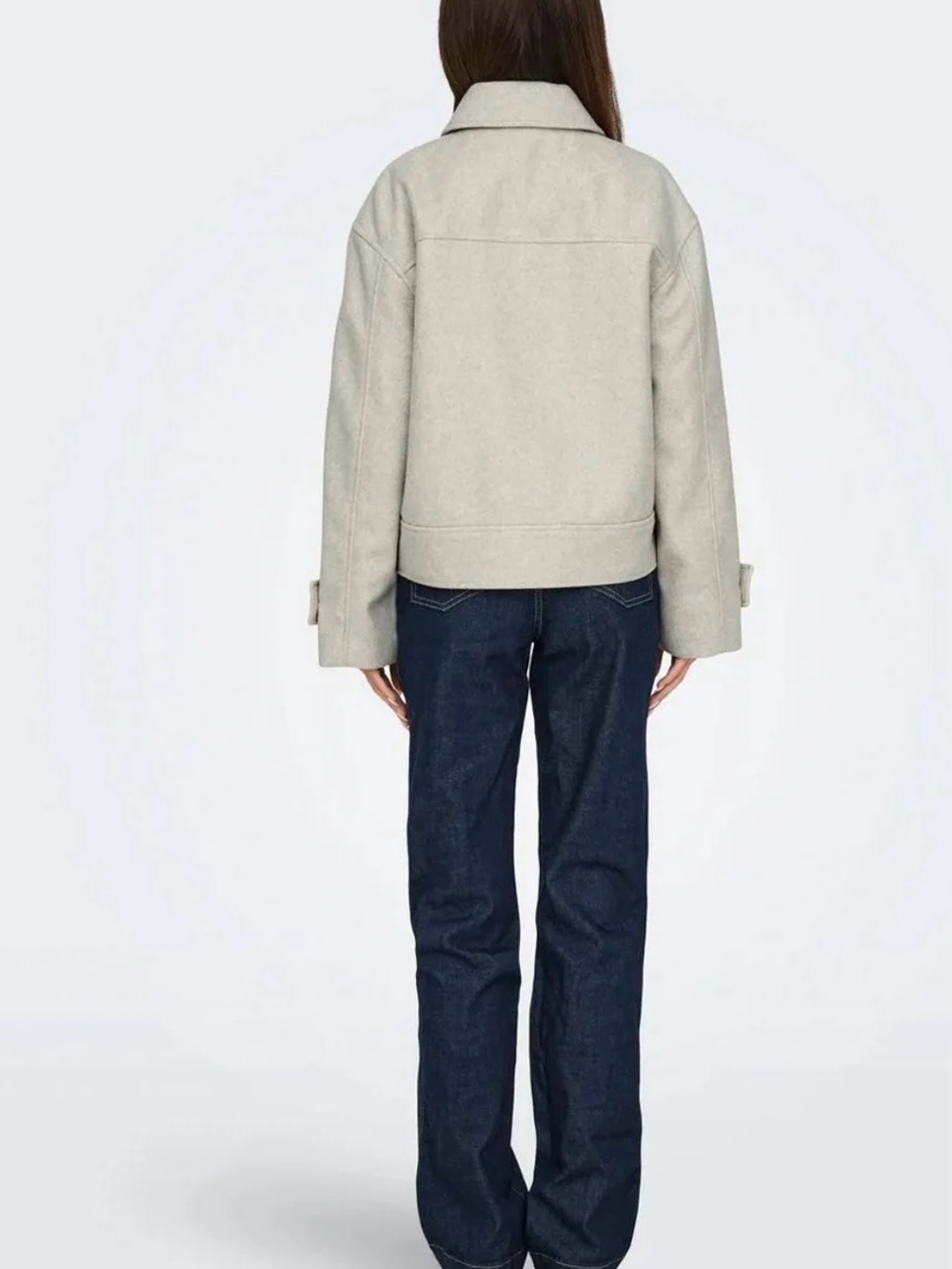 Women's Utility Jacket in Cream - Picture 3 of 4